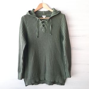 L.L. Bean Hooded Rib-Knit Sweater